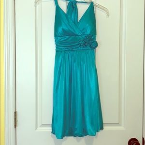 Blue Trixxi halter dress XS